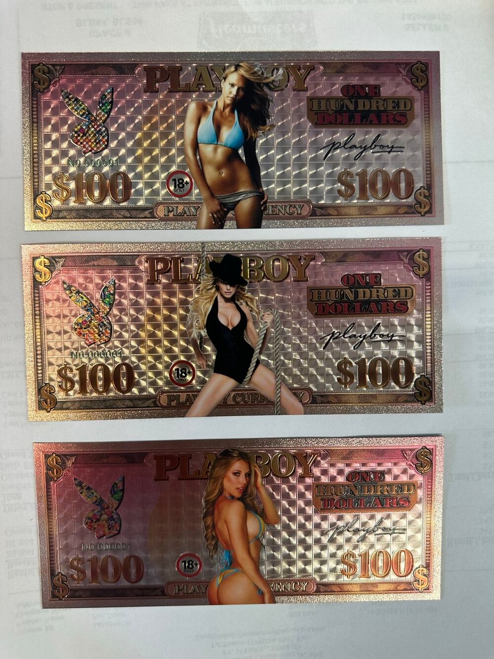 Playboy 6-Piece Pink & Gold Foil Novelty Note Set Glamour Collectibles